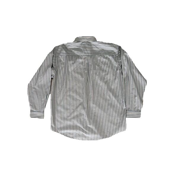 LL Bean Men’s Striped Blue And Tan Long Sleeve Button-up Shirt Size L - Picture 6 of 6